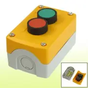 240V 3A SPST 1NC 1NO Momentary Red Green Flat Push Button Switch Station