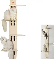 Door Hanging Cat Shelf, Multi Level Hanging, Multi-Level Door Hanging Cat Tree, with Shelves, Climber Tower, Pet Jump Shelf, 67in Cats Ladder, with Removable Soft Mat (1pcs)