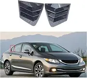 2Pcs Rear Side Vent Window Scoop Louver Trim Cover Modification Compatible for Honda Civic 9th Sedan 2011-2014 Car Styling Auto Accessories