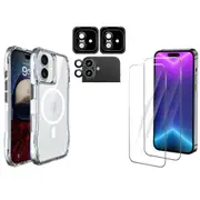 iCoverLover For iPhone 16 Plus Case Compatible with MagSafe + 2X Screen + 2X Camera Protectors