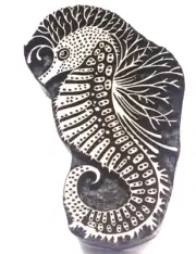 Wood Block Printing Hand Carved Indian Wood Textile Block Stamp Butterfly Motif