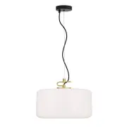 Korova Large Pendant, Brass Matte, Opal Matte