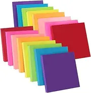 ZCZN 8 Assorted Colour Sticky Notes, 76 x 76 mm,100 Sheets/Pad Self-Sticky Notes,16 Pads