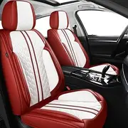 QIOZO ar Seat Covers Universal Full Set for Fiat Sedici Bravo Freemont Pulse Argo Panda Auto Parts/Waterproof/red