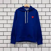 COMME DES GARCONS CDG PLAY RED HEART PULLOVER HOODIE BLUE AZ-T174-051-2