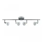 Superlux 4 Bar Spotlight Chrome Base with a Glass Shade LSLC-B4-CH