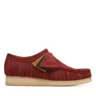 Clarks Mens Shoes Wallabee Burgundy Combi Suede 26174512