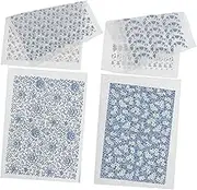 KONTONTY 4 Sheets Beautiful Pottery Decals Professional Coloring Transfer Paper for Ceramics Simple and Safe Application for Pottery Decoration and Crafting