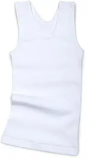 [Generic] 3 x Boys Kids White Chesty Vest Cotton Singlets
