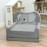 Macardac Toddler Couch That fold Out with Elephant Design