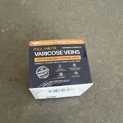 Paulinrise Max Strength VARICOSE VEINS For Flawless Looking Legs 2oz | Sealed