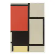 Galrie Piet Mondrian's Iconic Composition with Red, Blue, and Yellow- Abstract Art Print, Poster Only, A4 21 x 30cm (8 x 12inch)
