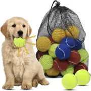 Dog Tennis Balls, 20 Pack 2.5 Inch Floatable Squeaky Tennis Balls for Fetch Exer