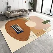Modern European Style Cartoon Graffiti Bedroom Rug 3D Soft Texture Living Room Carpet Clear Pattern Ideal for Dorm Room Kids Room and Office 150 x 240 cm