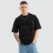 [Nomadic Paradise] College Loopback Street Tee Jet Black