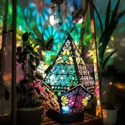 Bohemian Wooden Table Lamp LED Home Decor Colorful Lighting