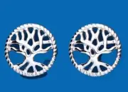 Tree Of Life Stud Earrings Sterling Silver