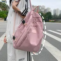 在飛比找蝦皮購物優惠-女式 Ulzzang 背包時尚學校外出基本款素色旅行背包 B