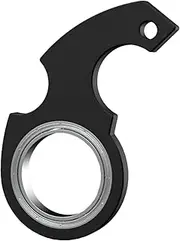 Keychain Spinner, Portable Fidget Keychain, Multifunctional Karambit Keychain, Long Spin, for Keys, Fidget Ring Toy, & Accessories (Black/Red)