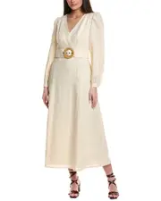 Marie Oliver Evelle Linen Maxi Dress