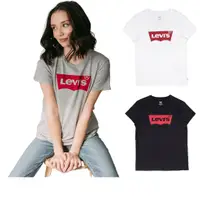 在飛比找蝦皮商城優惠-Levi’s 女生短袖上衣 100%純棉 LOGO印花 圓領