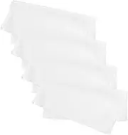 4pcs White Cloth Napkins Set 17x17inch Reusable Washable Cocktail Napkins Polyester Napkins for Dining Table Party Wedding Banquet Holiday Decorations