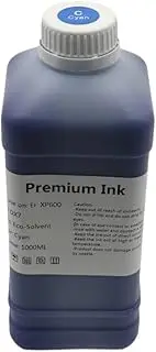 1000ml Eco-Solvent Ink - Compatible with Roland, Compatible with Mimaki, Compatible with Mutoh, Compatible with Epson, R1800 4800 7880 9800 TX800 XP600(Cyan)