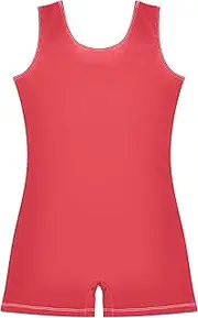 [GAIGEO] Toddler Girls Leotards for Gymnastics Biketards Leotards with Shorts Alizarin Crimson 2-3t