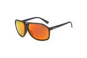 Bolle Baron 12618 Matte Black / Brown Fire Red Mirror Polarised Lenses