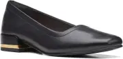 Clarks Womens Seren 30 Flat Black Leather 26167389