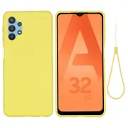 For Samsung Galaxy A32 5G/M32 5G Non-Slip Liquid Case Soft Microfiber Lining Protective Cover