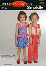 Simplicity Sewing Pattern 1400 Girls Tops Pants Shorts Sizes 3-8