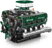 V8 Tank Engine Building Block Kit – Motorized Display Model with Working Pistons