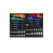 98 Pcs of Kincrome Contour Hex & TORX Fastening EVA Tray - Spline Sockets