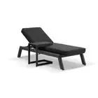 NEW Bondi Outdoor Aluminium Sun Lounge With Santorini Slide Under Side Table