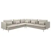 SÖDERHAMN corner sofa, 6-seat, Fridtuna light beige