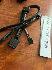 eVGA Supernova 6 pin Perif to 2x Molex IDE 1X FDD DRIVER POWER CABLE ,Original