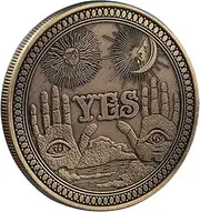 Decision Making Coin-Yes/No Coin-Good Luck Commermorative Collection-Challenge Coins Antique Gold