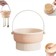Makeup Brush Cleaning Mat, 3-in-1 Silicone Makeup Brush Cleaner and Dryer Pad, Makeup Brush Cleaning Bowl, Portable Travel Makeup Brush Scrubber Cleaner and Dryer for Brush Cleaning by Mruyhtop