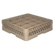 Traex TR8D Beige 16 Compartment Glass Rack with 1 Extender