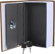 Luxshiny Hidden Book Safe with Key Lock Discreet Storage Box for Valuables and Cash Realistic Faux Book Design for Organizing Items and Important Documents