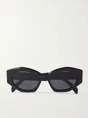 [CELINE Eyewear] CELINE Eyewear - Triomphe Cat-eye Acetate Sunglasses - Black - One size One size Black