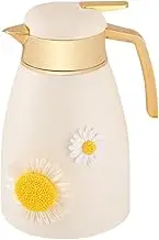 Yajuyi 1L Heat Retention Carafe for Beverages at Home or Cafe, Sunflower