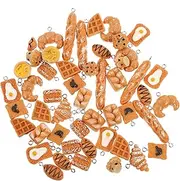 [CORHAD] Unique Diy Jewelry Charms 50pcs Baked Cake Bread Pendants Craft Jewelry Making Accessories