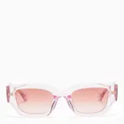 [GUCCI] Rectangular pink/transparent sunglasses One size Pink