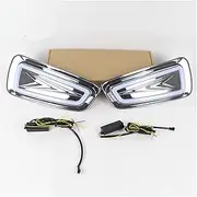 Fog Light Car Fog Lamp LED DRL Daylights For SVT F1&50 F1&50 2010-2014 Yellow Turn Signal Daytime Running Light