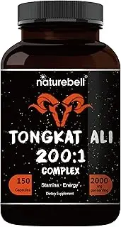 Long Jack Extract as Tongkat Ali 200:1, 1000mg Per Serving, 120 Capsules, Supports Energy, Stamina and Immune System for Men and Women, No GMOs