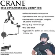 Earphone Connection CRANE Q-Release PTT Bone Conduction Mic for Motorola APX XPR