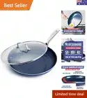 Cookware Ceramic Nonstick Frying Pan, 30cm/12 Inch, with lid