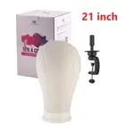21'' Wig Cork Canvas Block Head Making Holder Clamp Manikin Mannequin Cork Head